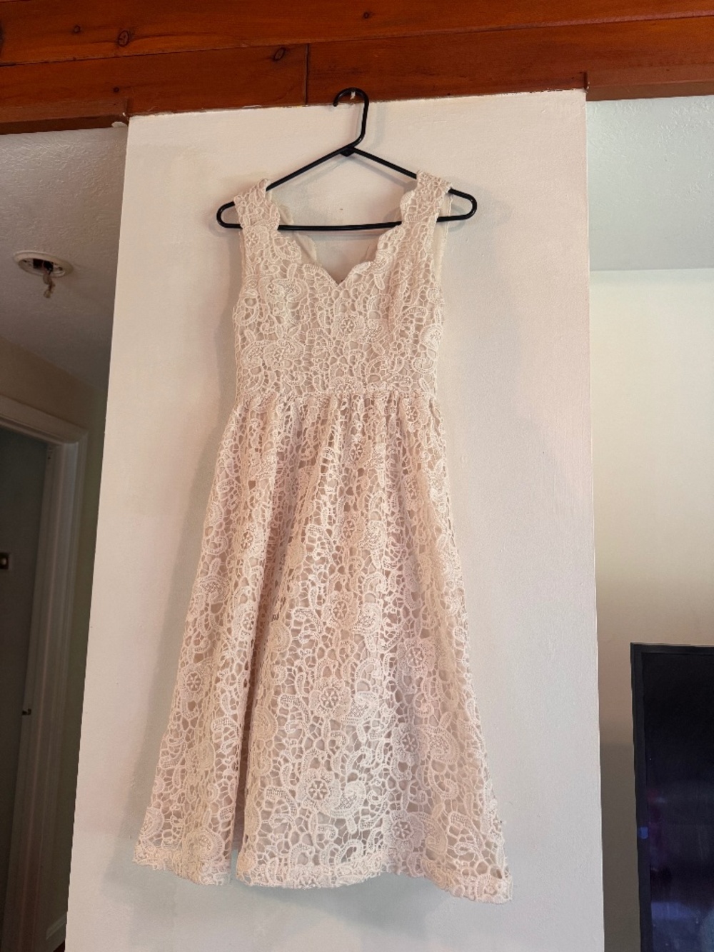 Dreamy White Lace Midi Dress